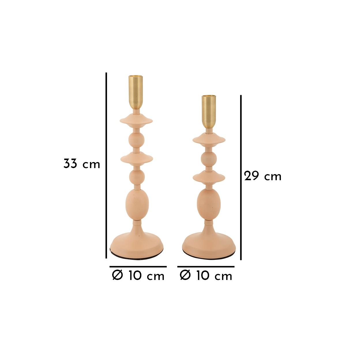 P/cand gemini rosa set 2 pz cm Ø 10x29-10x33