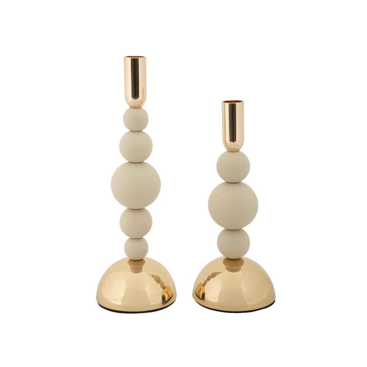 P/cand bolly crema set 2 pz cm Ø 10x24-10x29,5