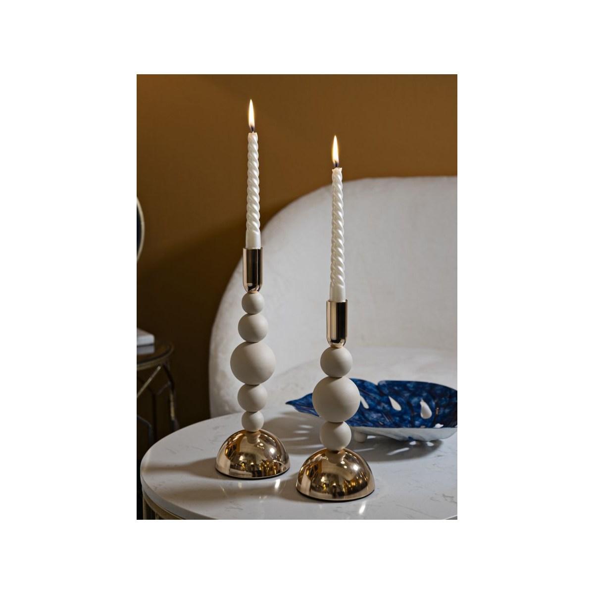 P/cand bolly crema set 2 pz cm Ø 10x24-10x29,5