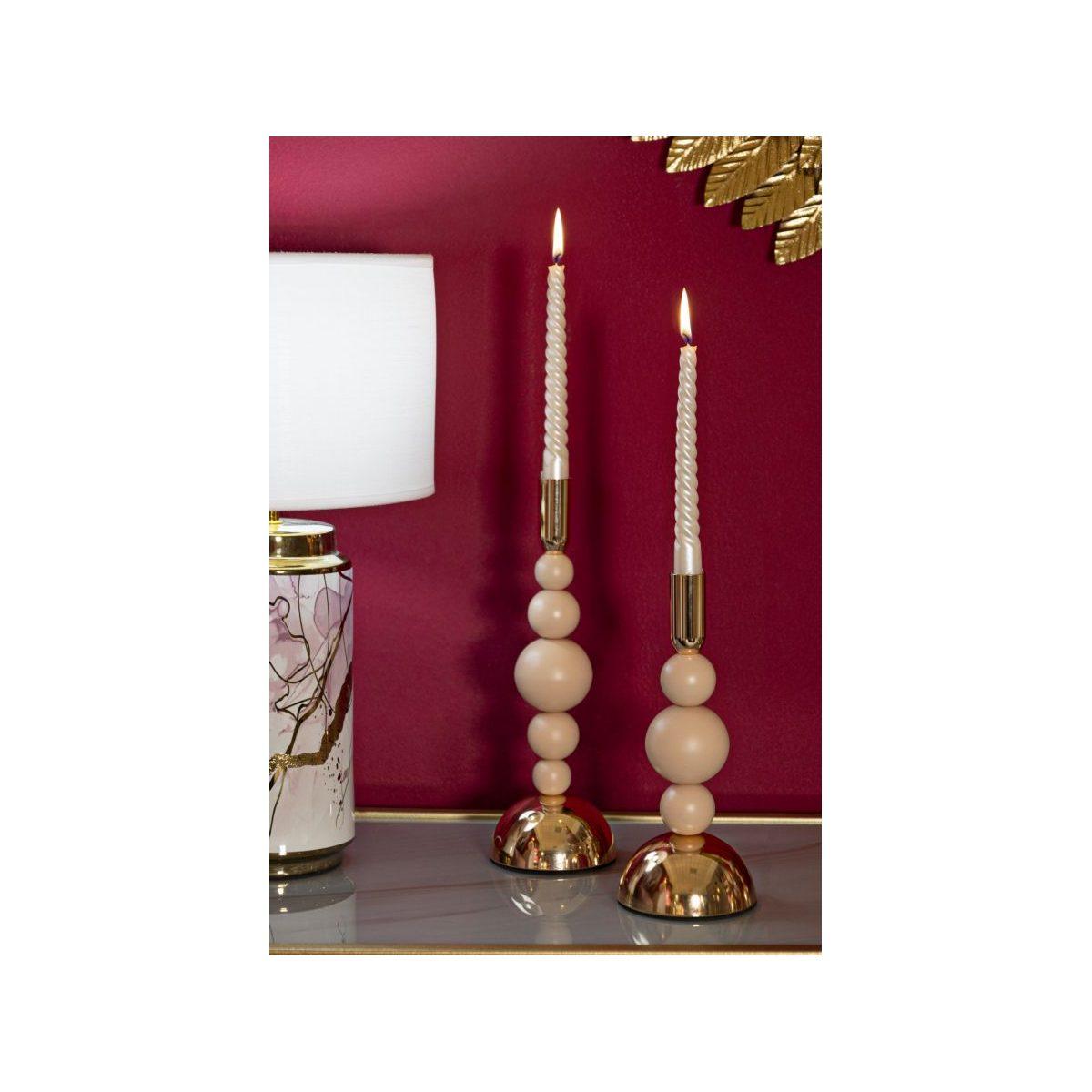 P/cand bolly rosa set 2 pz cm Ø 10x24-10x29,5