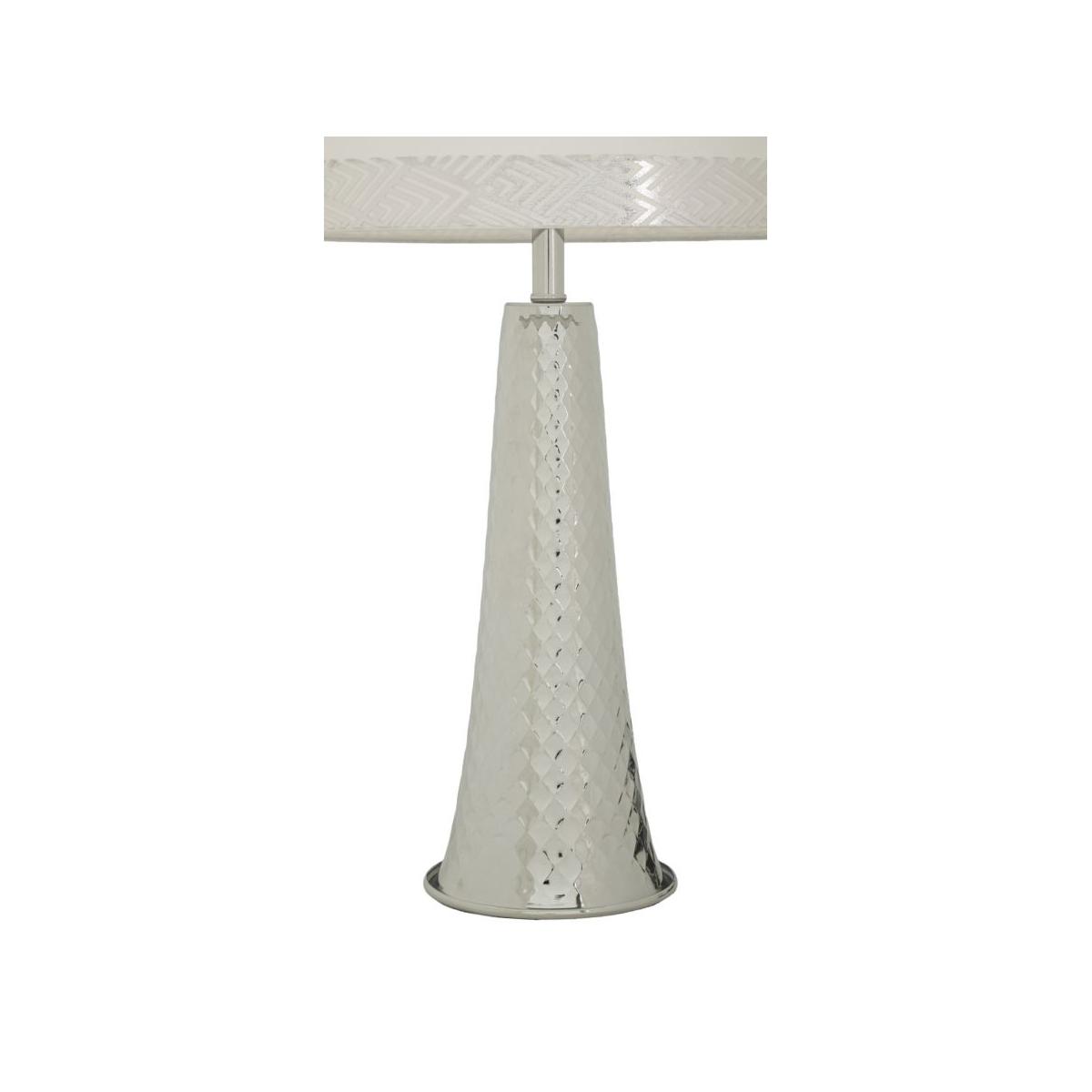 Lampada da tavolo tower argento cm Ø 30x54