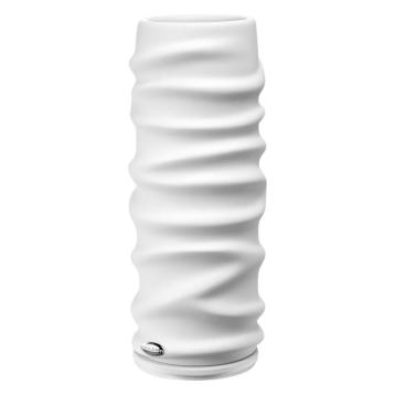 Vaso in resina bianco onde d.9 x h.25 cm Valenti