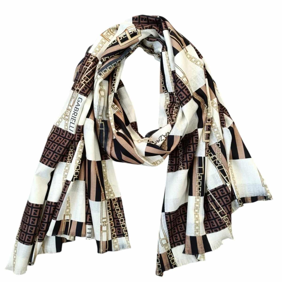 Sciarpa donna in viscosa Nazareno Gabrielli in busta regalo