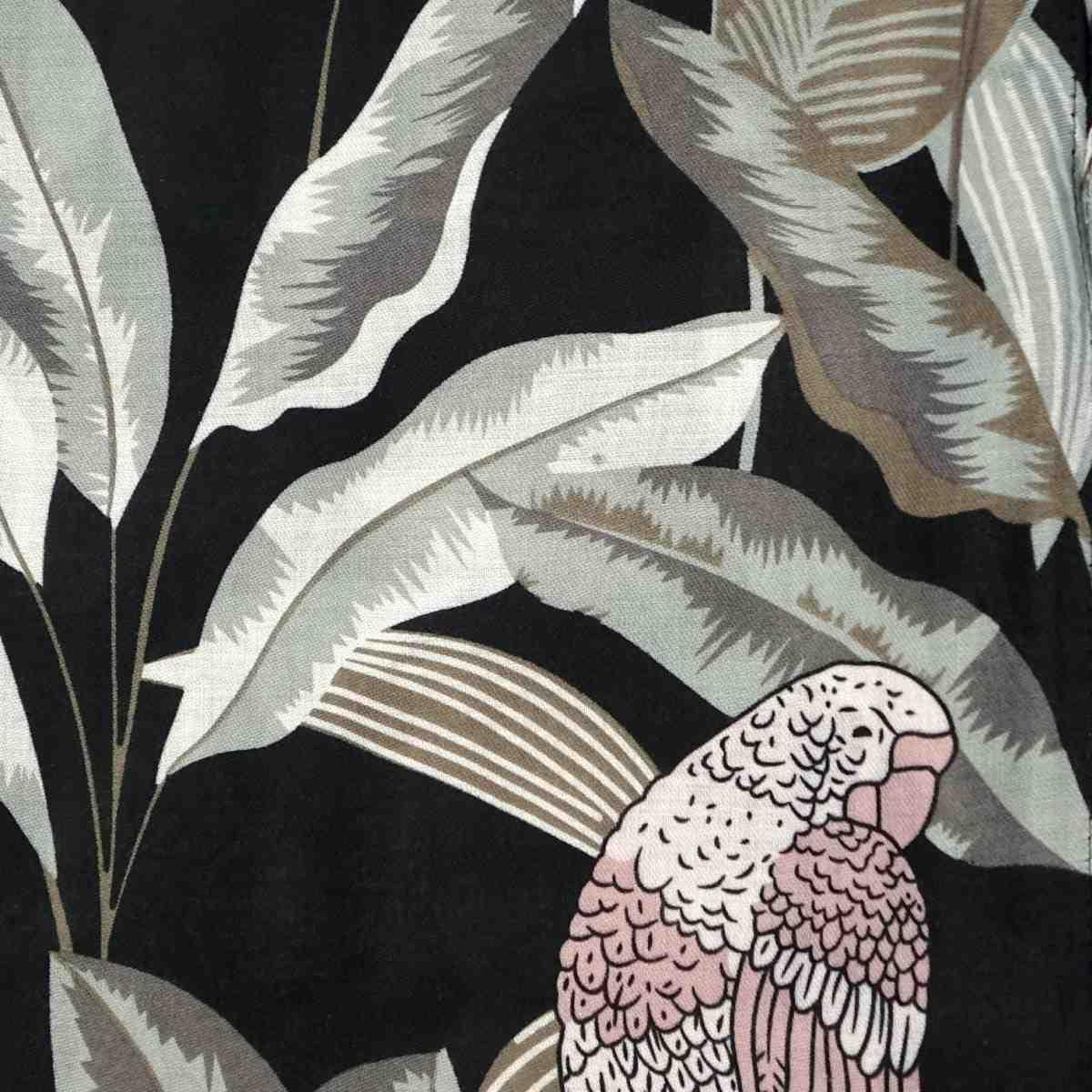 Sciarpa donna stampa a foglie e papagalli in viscosa Regina Schrecker