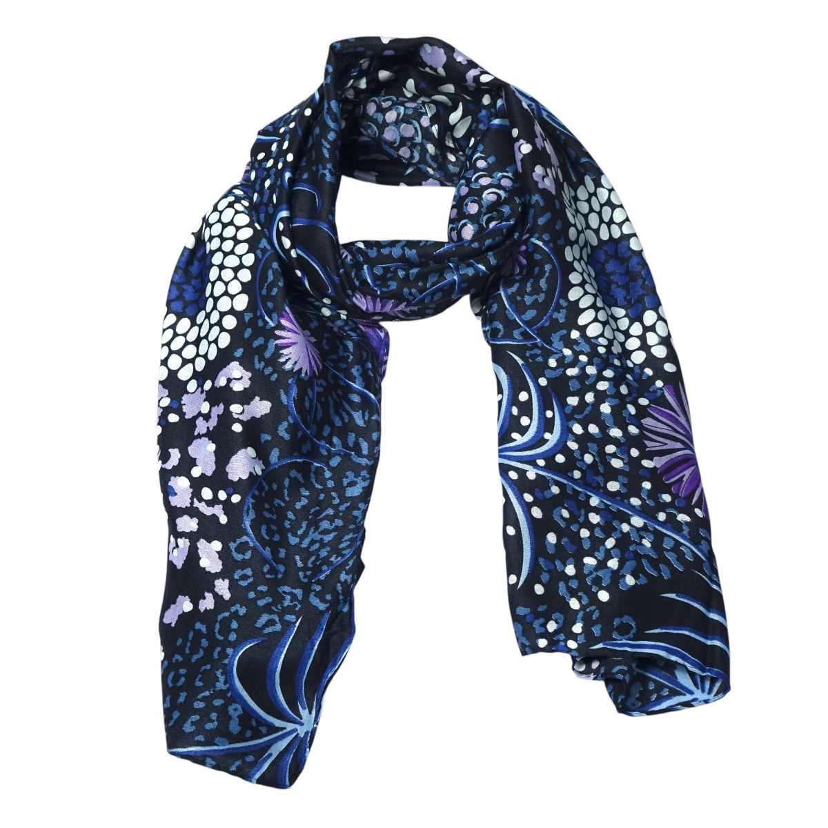 Sciarpa donna motivo floreale stilizzato in viscosa Regina Schrecker