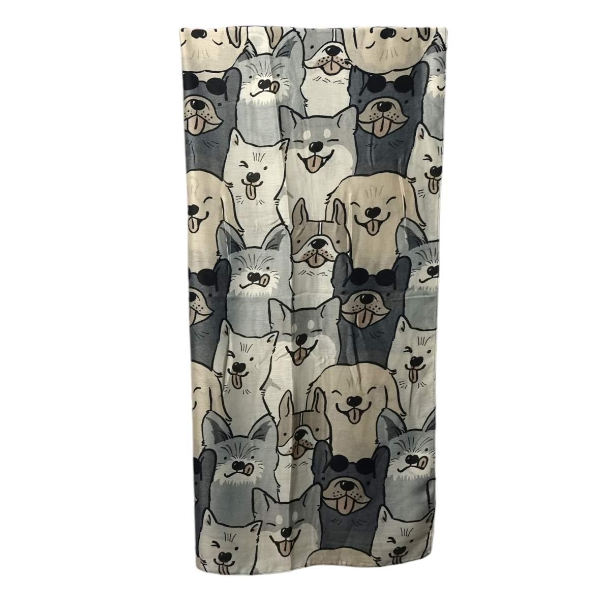 Sciarpa donna fantasia con cani in viscosa Regina Schrecker