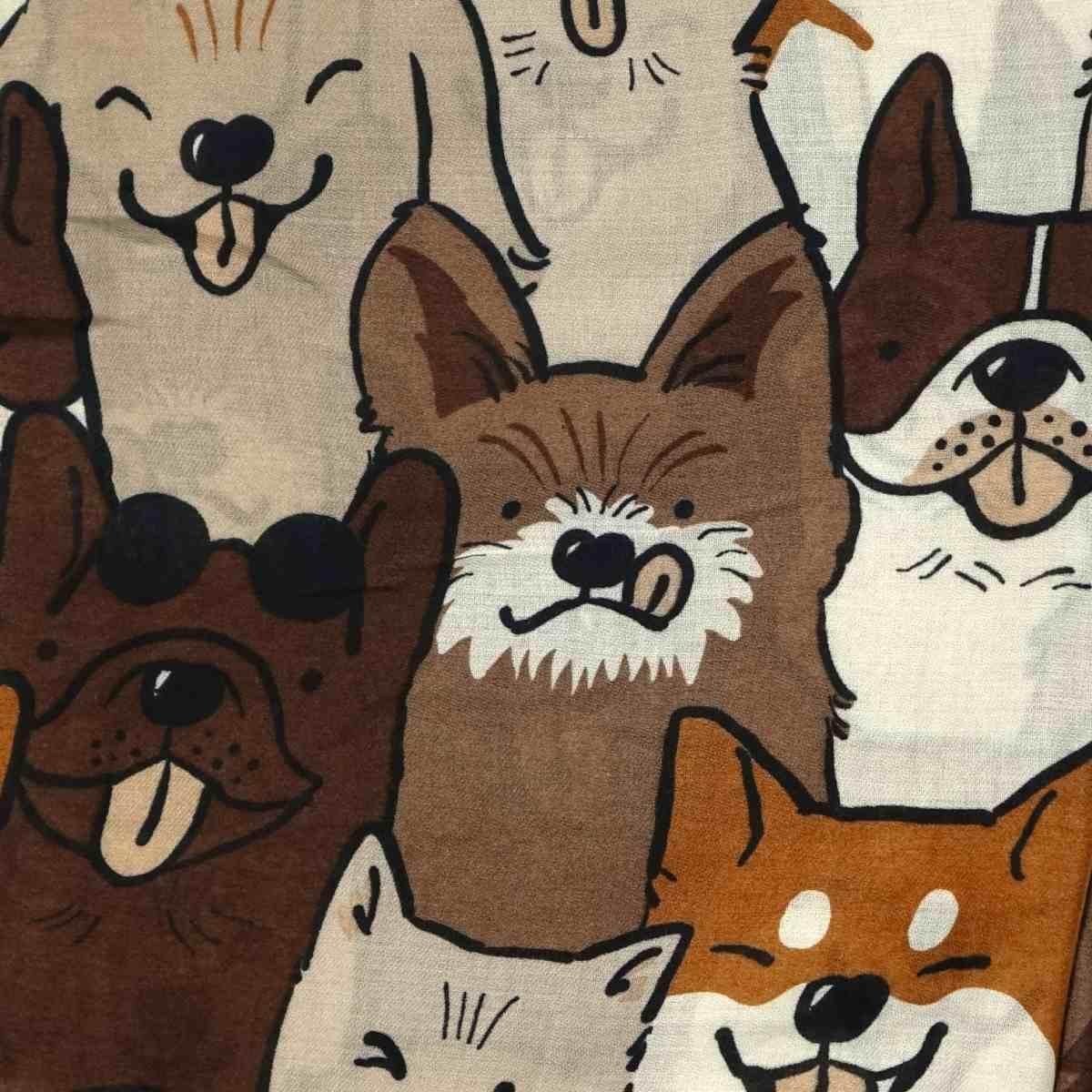 Sciarpa donna fantasia con cani in viscosa Regina Schrecker