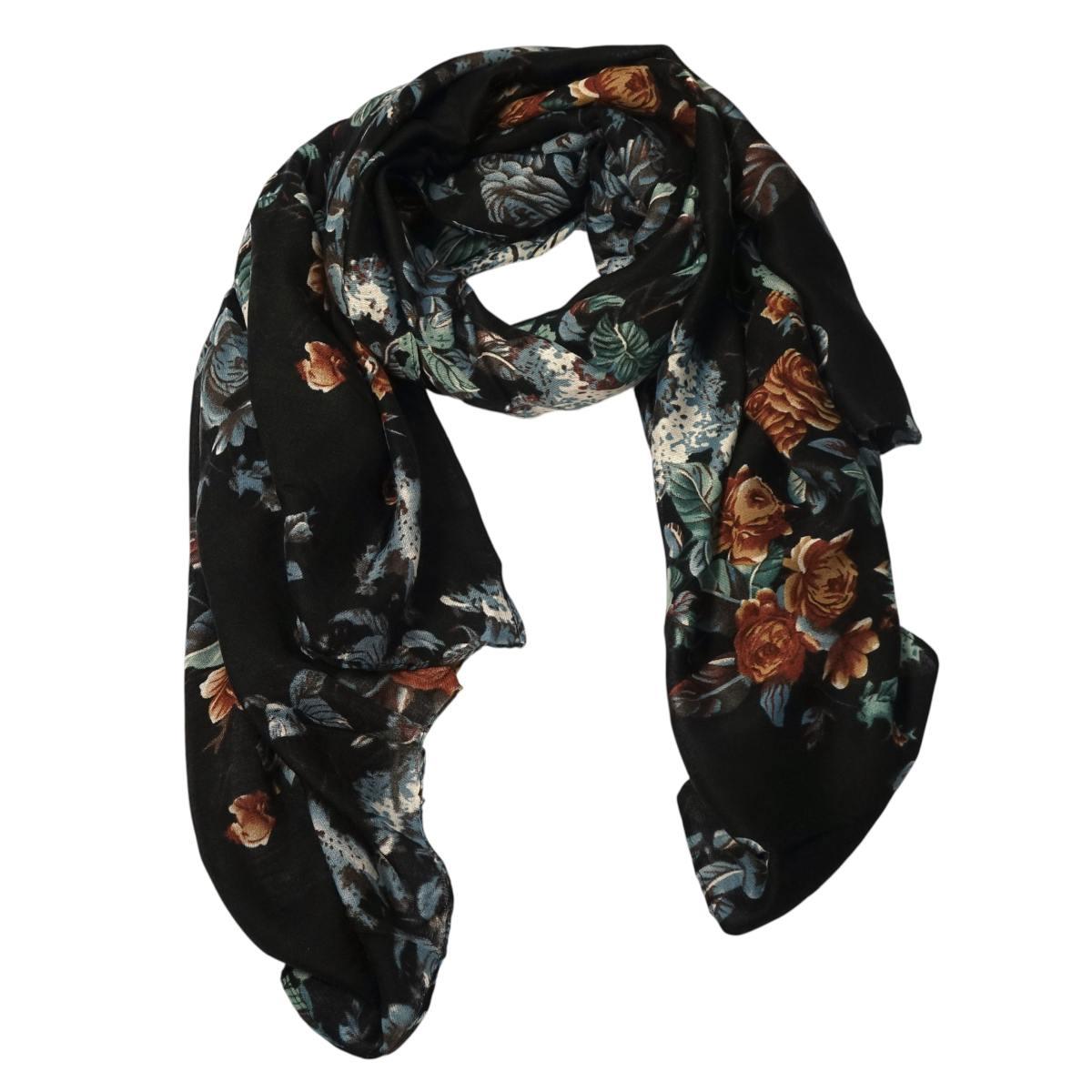 Sciarpa donna fantasia floreale in viscosa Regina Schrecker