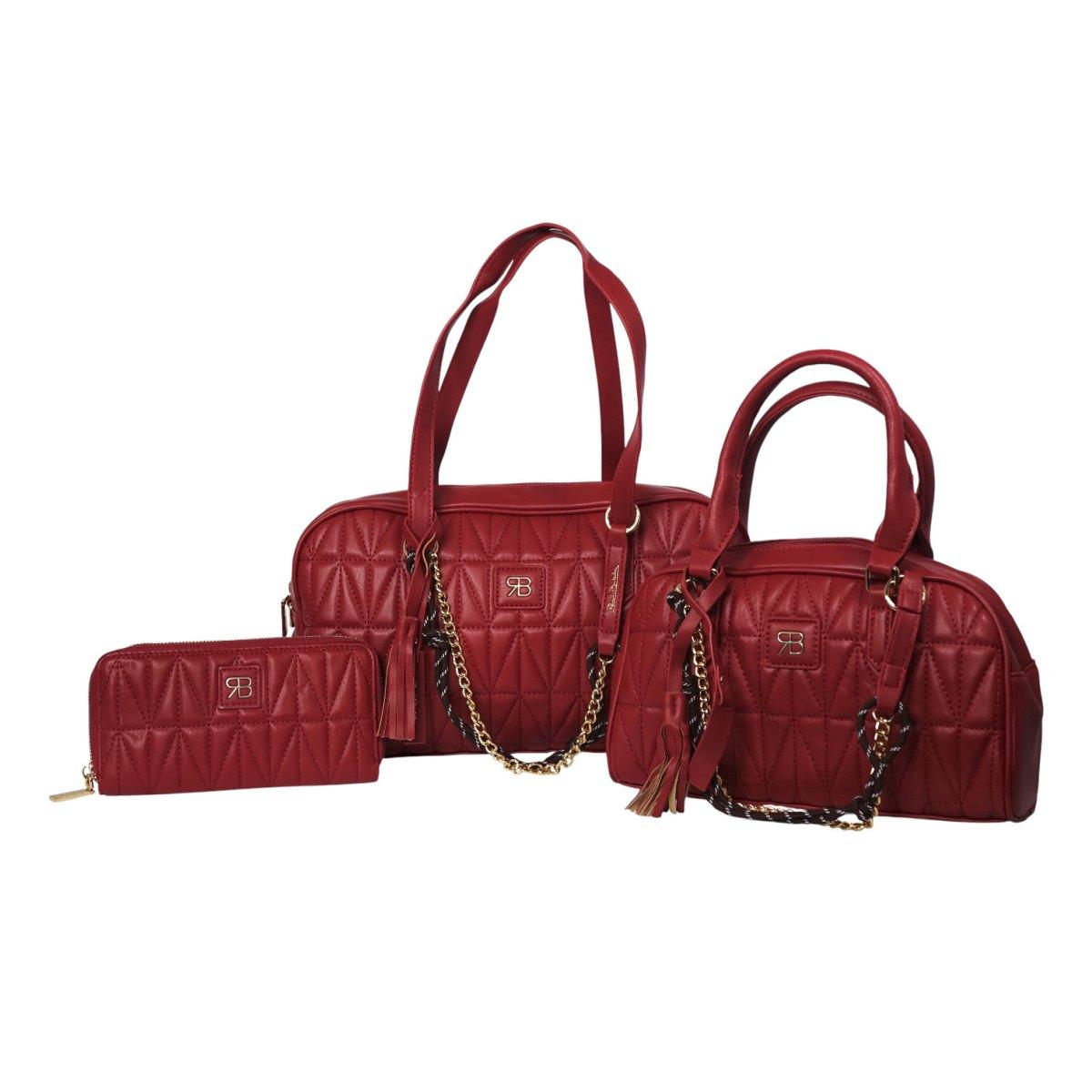 Set donna 3 pezzi borsa bauletto e portafoglio Renato Balestra