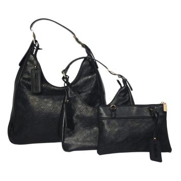 Set donna 3 pezzi borsa sacca e pochette Naj-Oleari