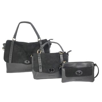 Set 3 pezzi donna  borsa grande, borsa piccola, pochette tracolla Naj-Oleari