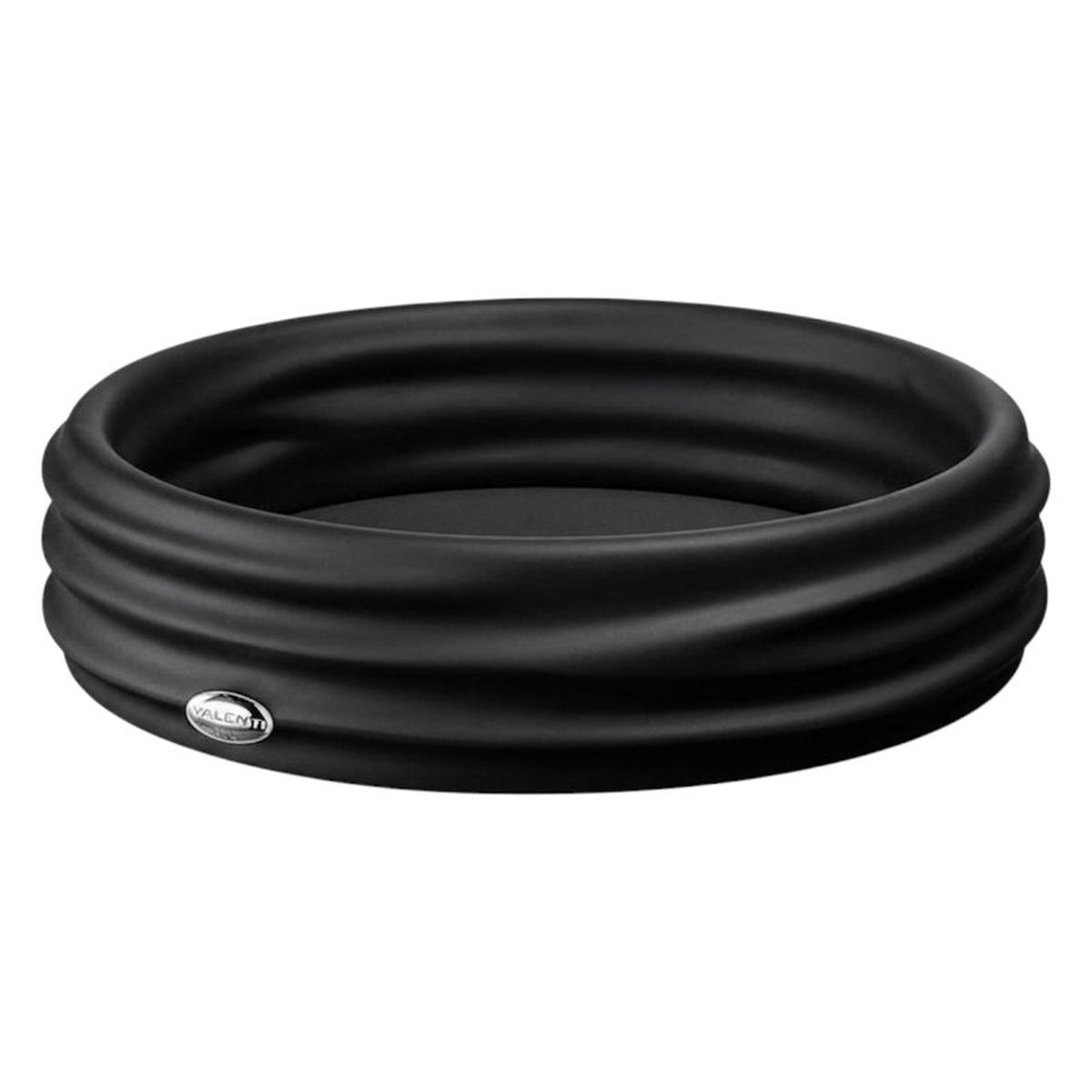 Svuotatasche in resina nero onde d.21 x h.5 cm Valenti