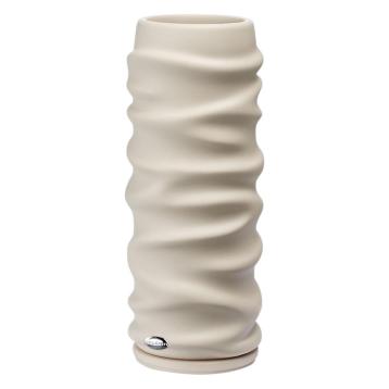 Vaso in resina tortora onde d.9 x h.25 cm Valenti