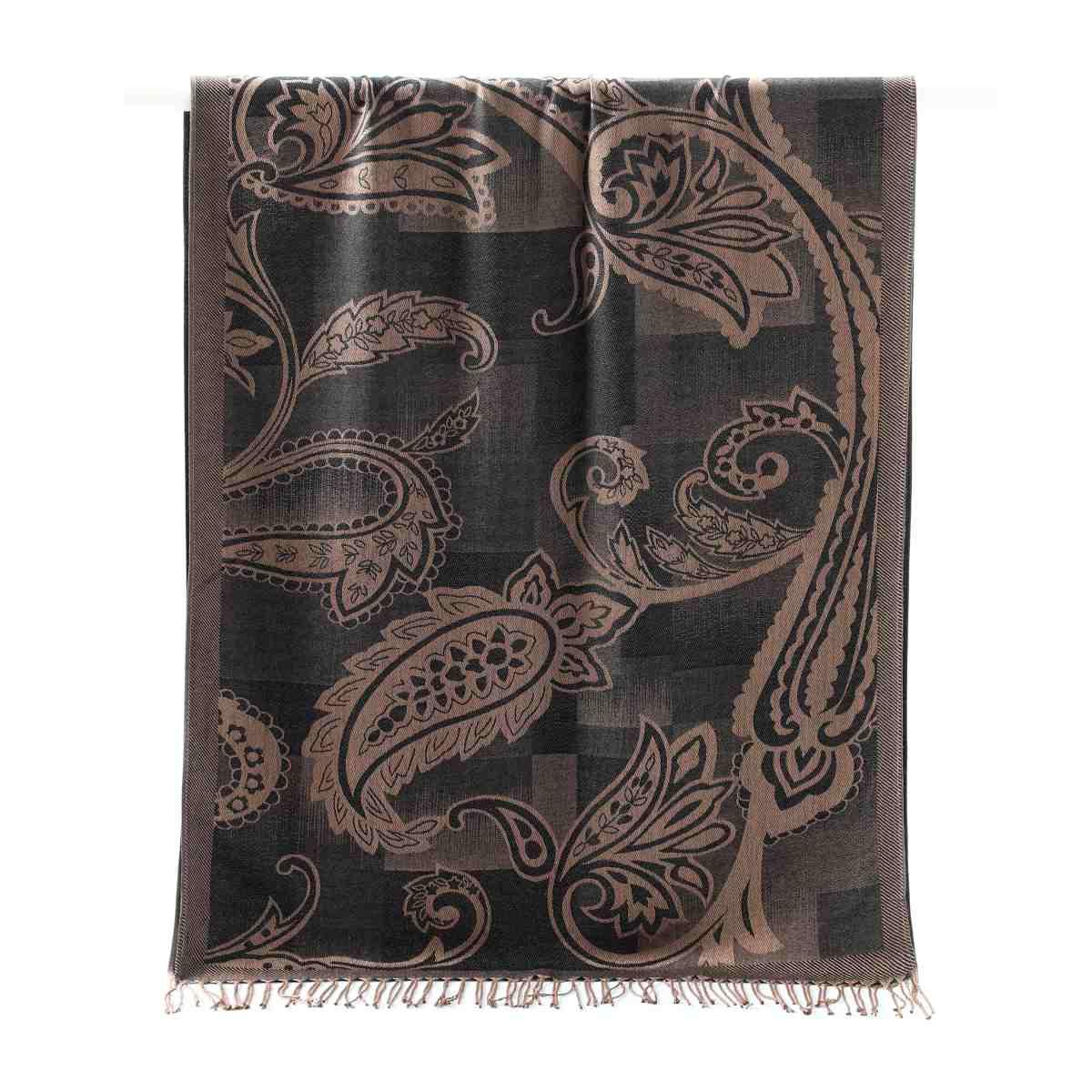 Sciarpa donna cotone e poliestere fantasia paisley Capoverde