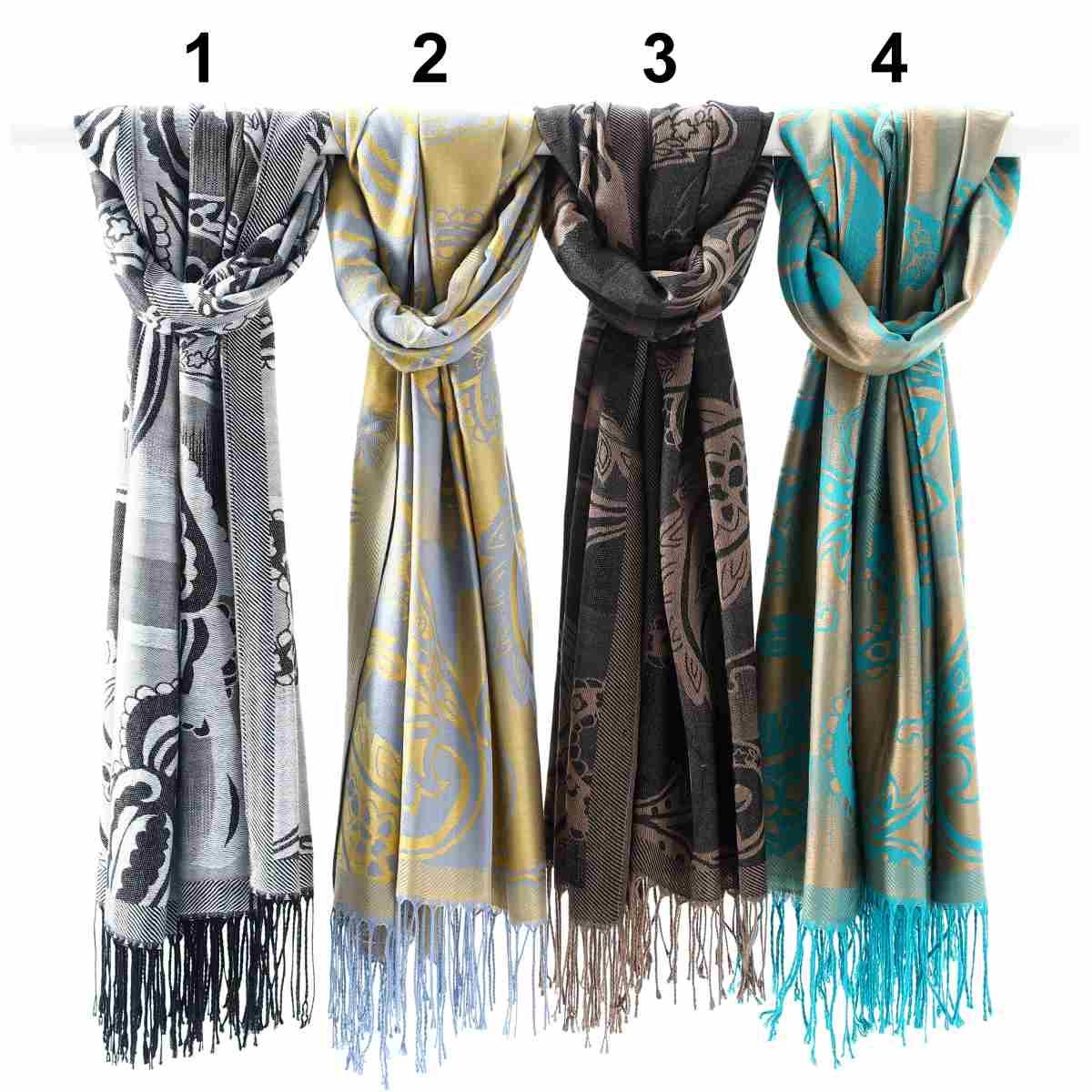 Sciarpa donna cotone e poliestere fantasia paisley Capoverde