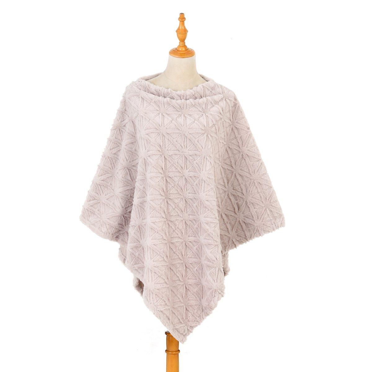 Poncho donna in poliestere collo alto Capoverde