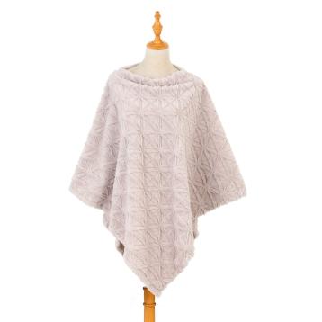 Poncho donna in poliestere collo alto Capoverde