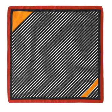 Foulard donna in seta fantasia righe e angoli colorati Capoverde