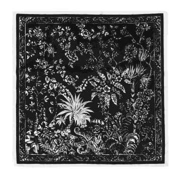 Foulard donna in seta fiori e foglie Capoverde