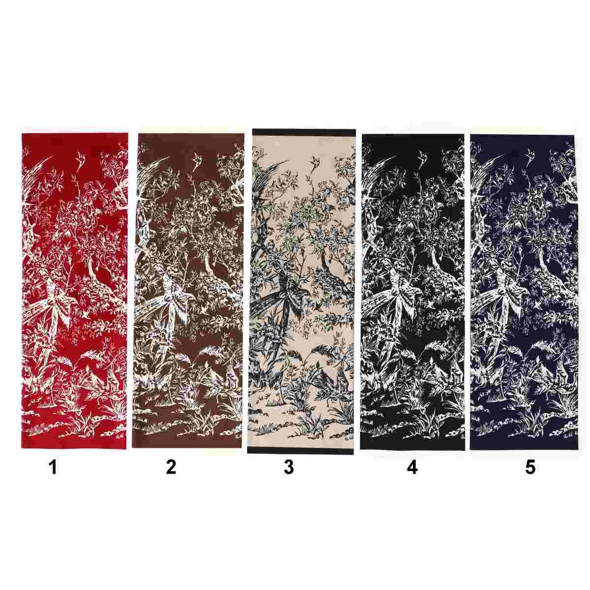 Foulard donna in seta fantasia rami e uccelli Capoverde