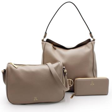 Set donna 3 pezzi borsa, tracollina e portafogli linea abilane lancetti