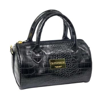 Borsa baulettino donna Capoverde in ecopelle stampa coccodrillo Made in Italy