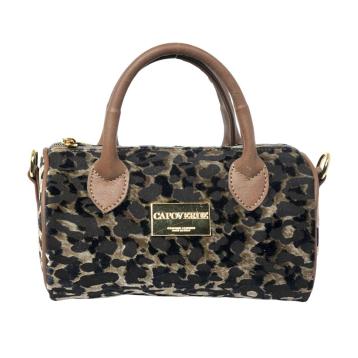 Borsa baulettino donna Capoverde in tessuto maculato cangiante Made in Italy