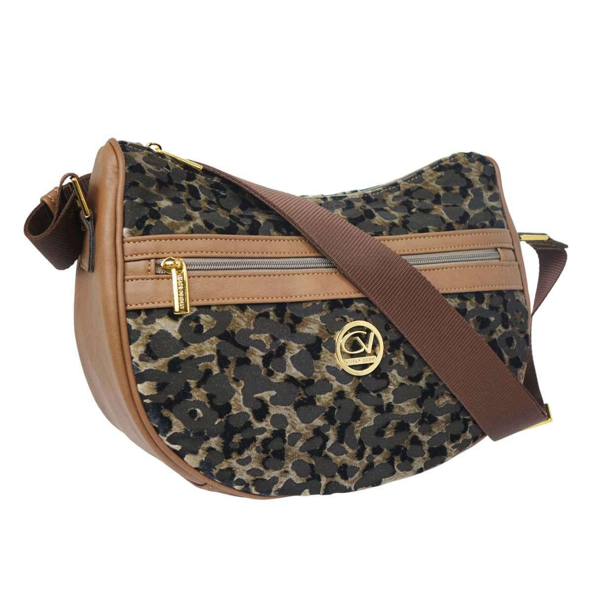 Tracolla donna Capoverde in tessuto maculato cangiante Made in Italy