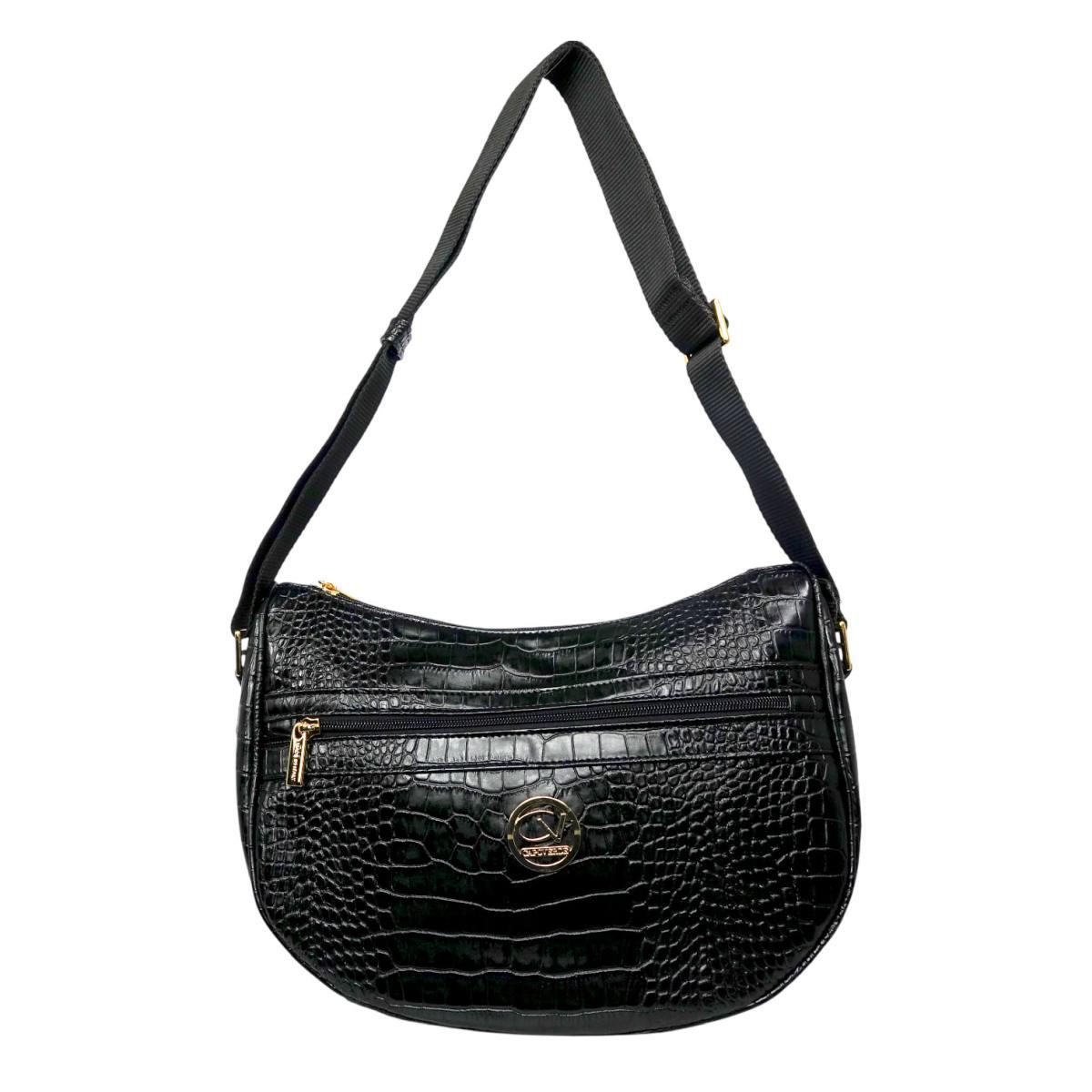 Tracolla donna Capoverde in ecopelle stampa coccodrillo Made in Italy