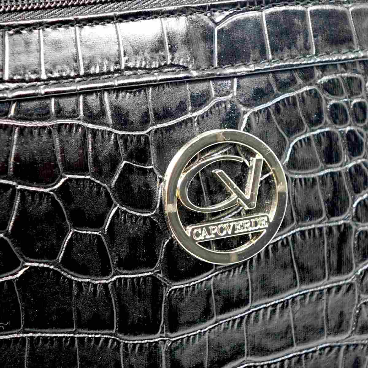 Tracolla donna Capoverde in ecopelle stampa coccodrillo Made in Italy