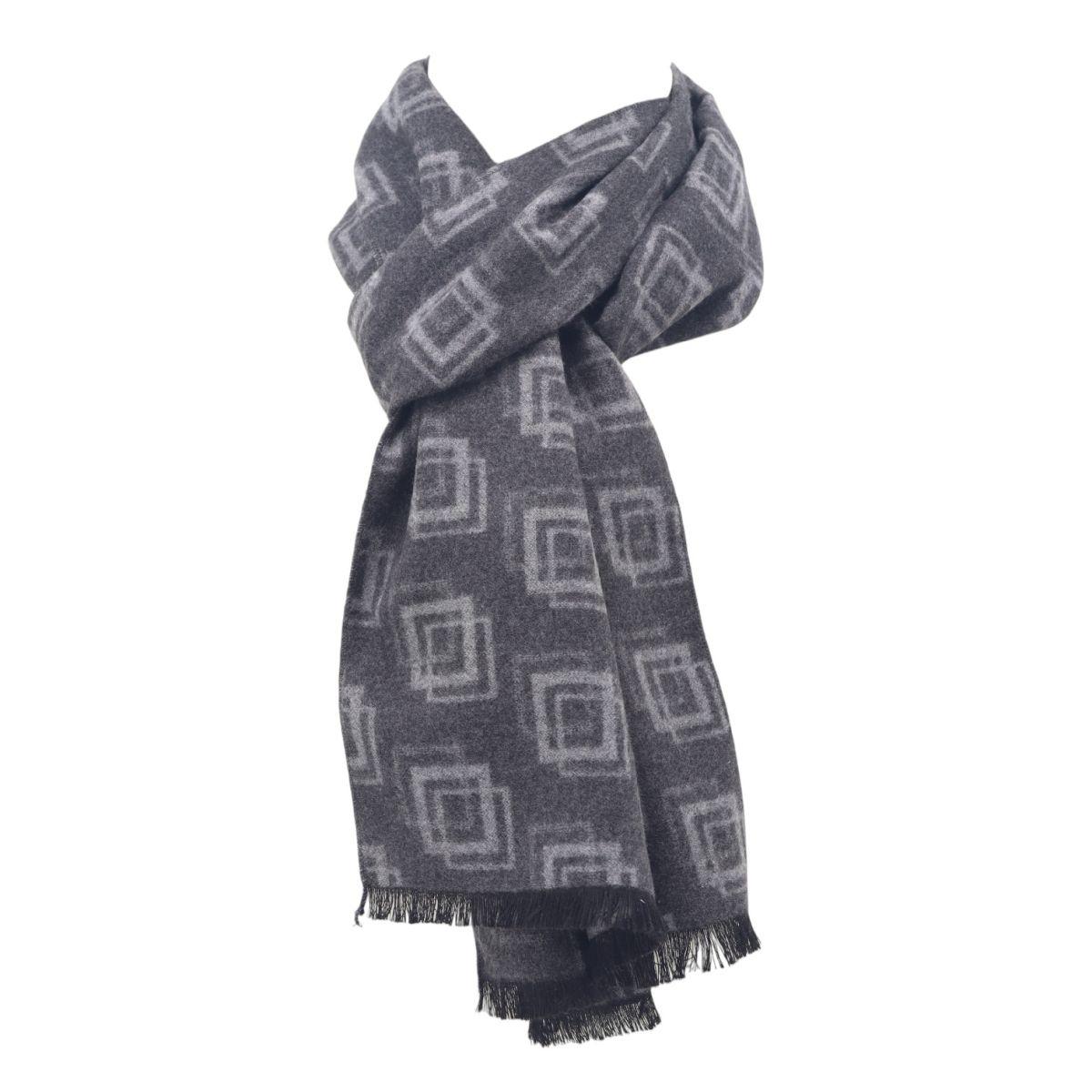 Sciarpa uomo motivo geometrico in viscosa, acrilico e poliammide Roncato