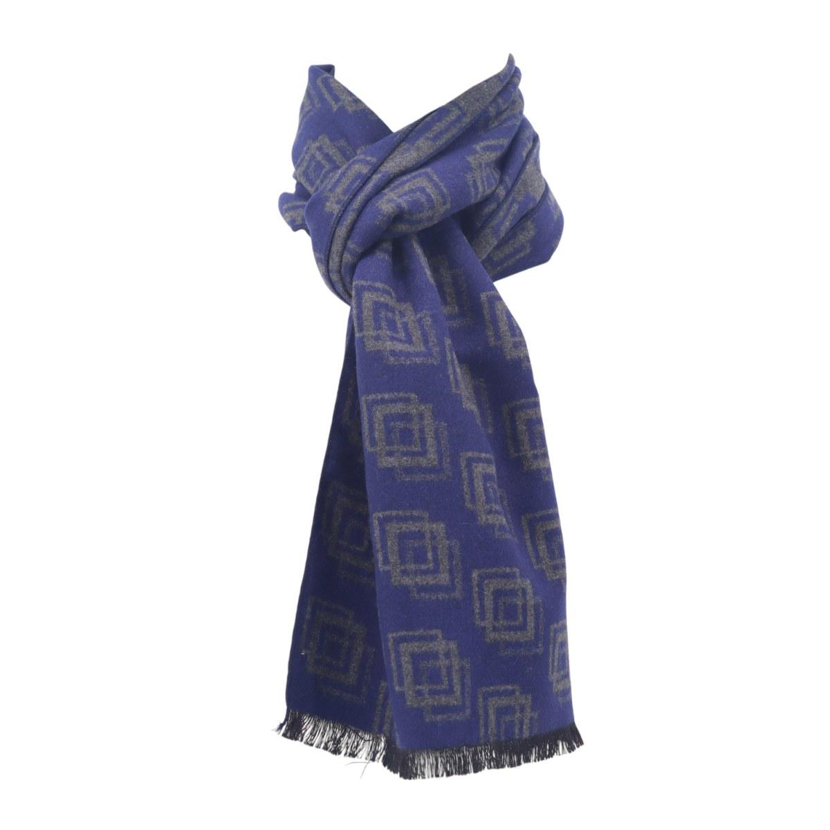 Sciarpa uomo motivo geometrico in viscosa, acrilico e poliammide Roncato