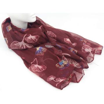 Sciarpa donna fantasia a foglie stilizzate in poliestere Roncato