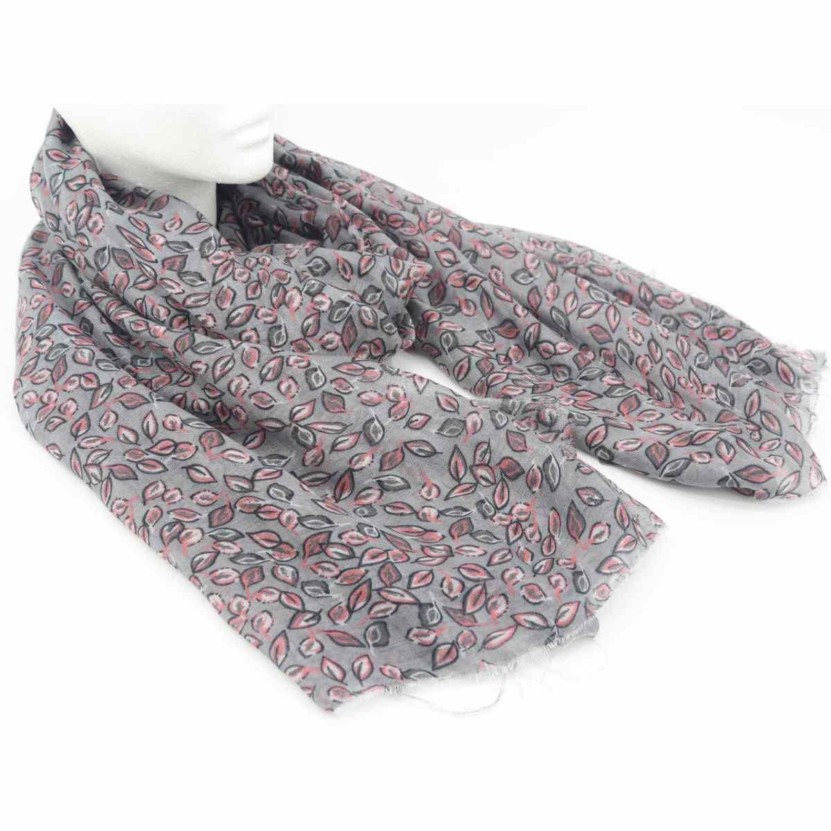 Sciarpa donna fantasia a foglie in poliestere Roncato