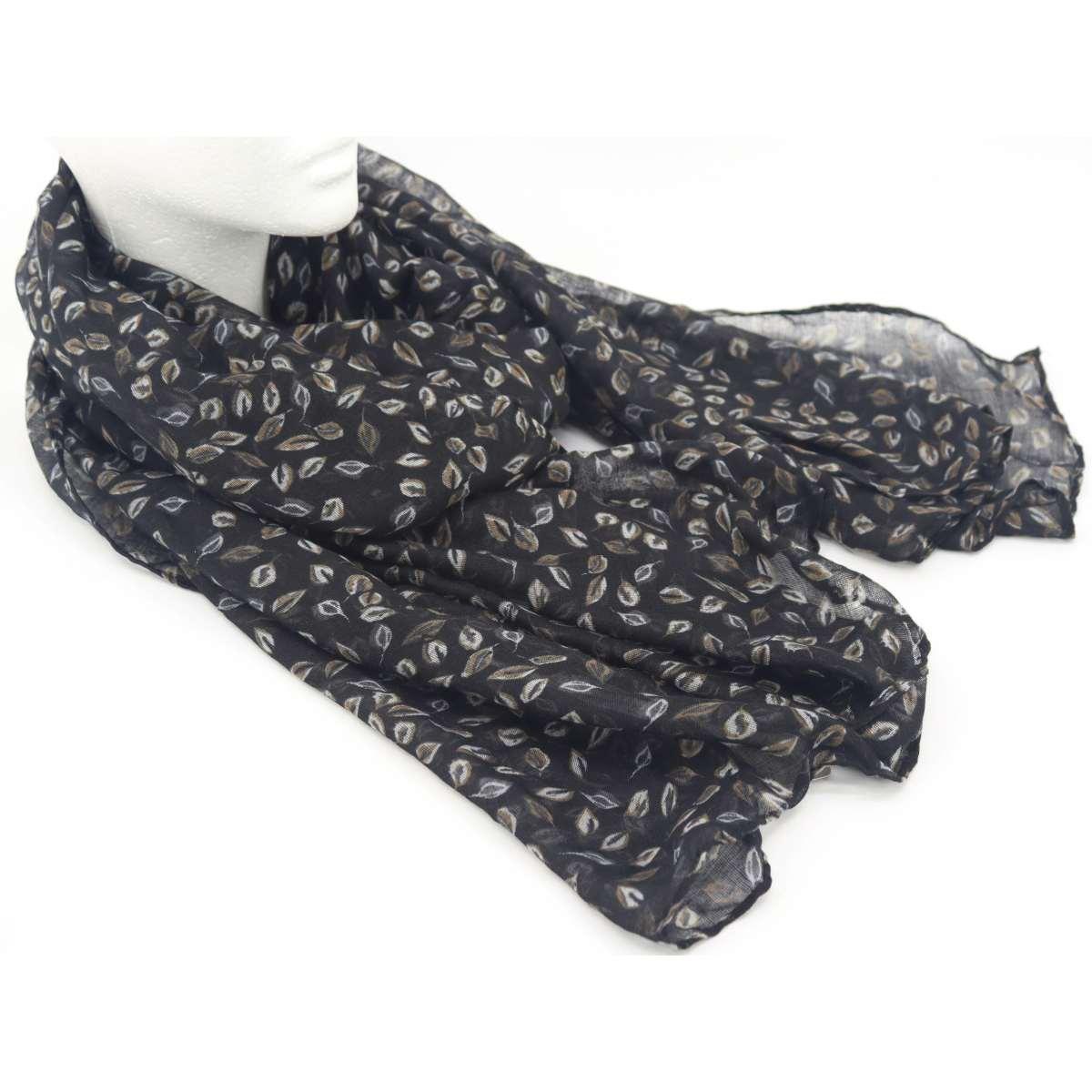 Sciarpa donna fantasia a foglie in poliestere Roncato