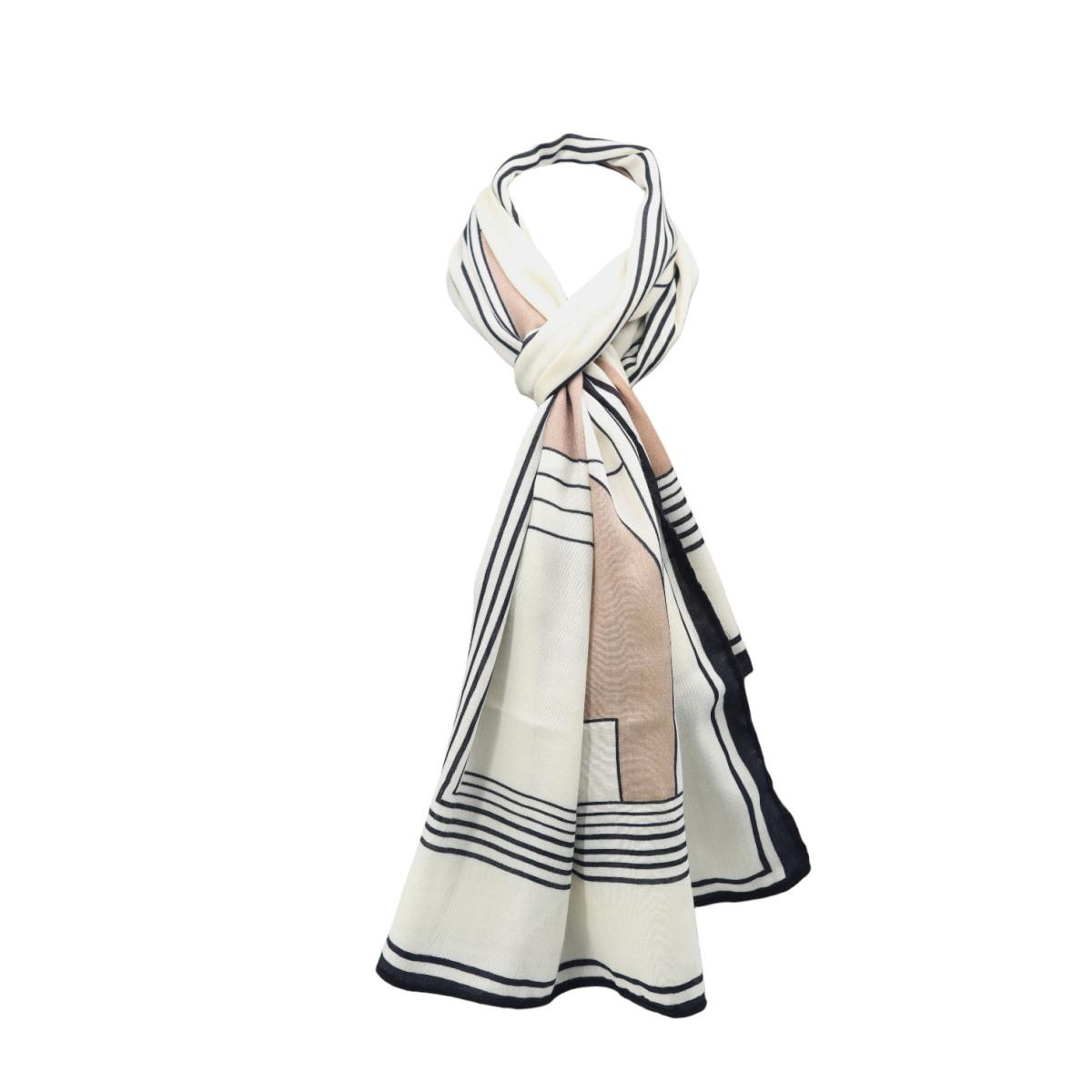 Sciarpa donna motivo geometrico in viscosa Roncato