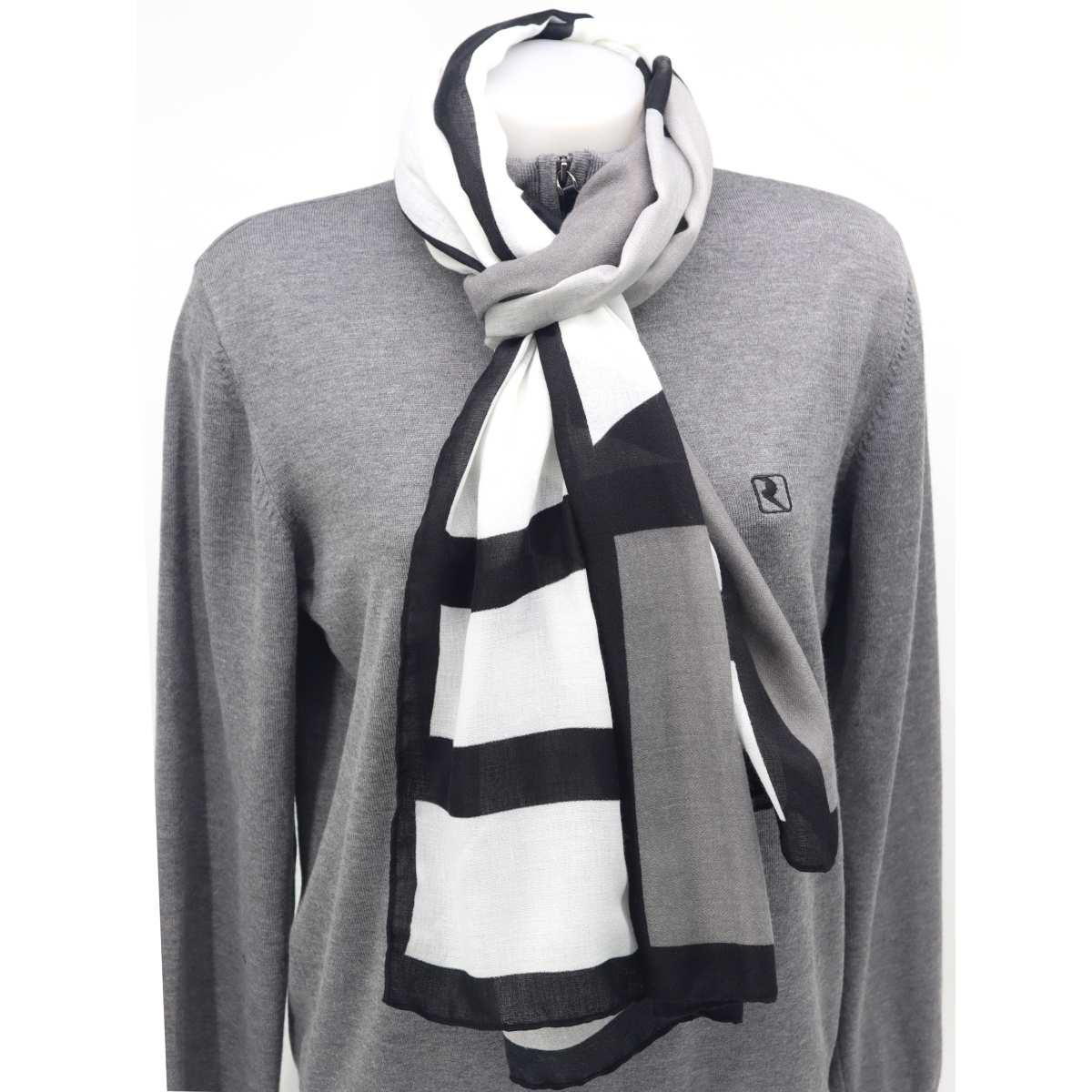 Sciarpa donna con fantasia a blocchi in viscosa Roncato