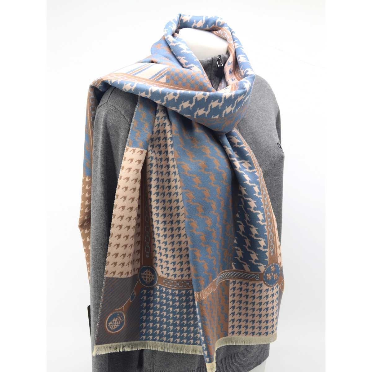 Sciarpa donna mix di fantasie in cotone Roncato