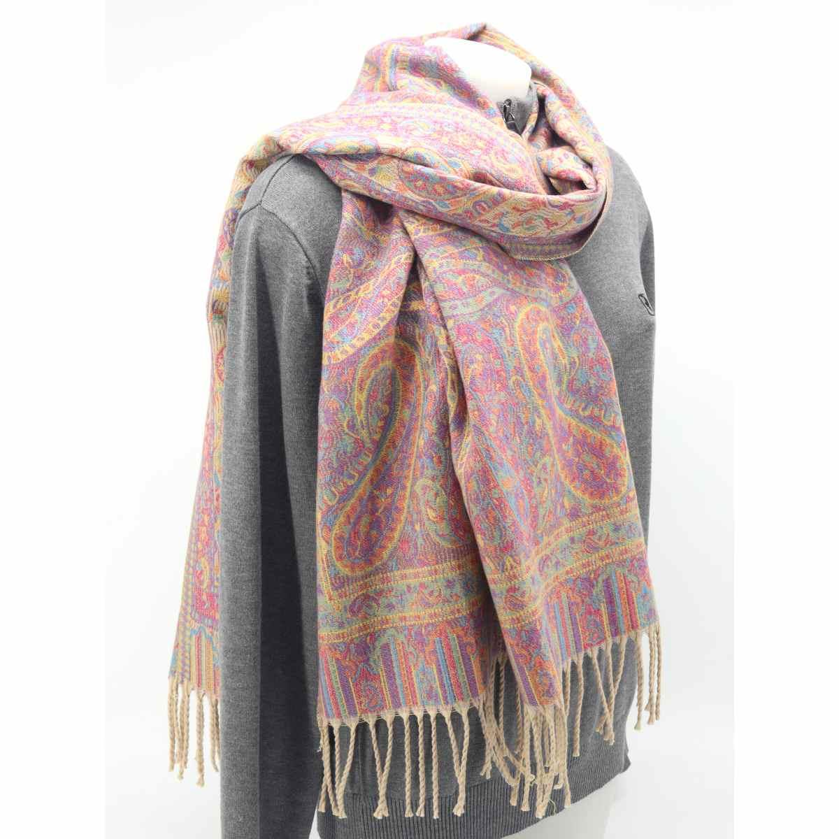 Sciarpa donna motivo paisley in cotone Roncato