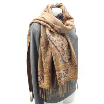 Sciarpa donna motivo paisley in cotone, poliestere e viscosa roncato