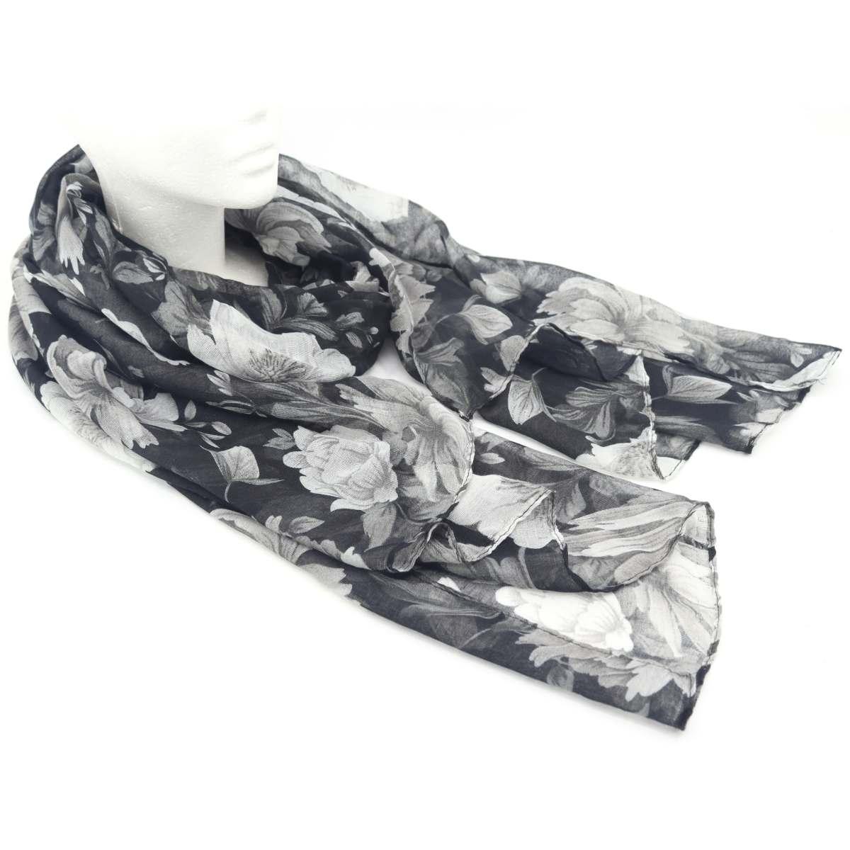 Sciarpa donna fantasia floreale in poliestere Roncato