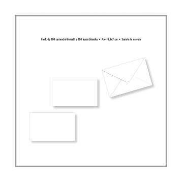100 Cartoncini con busta bianchi formato 7 x 10,5