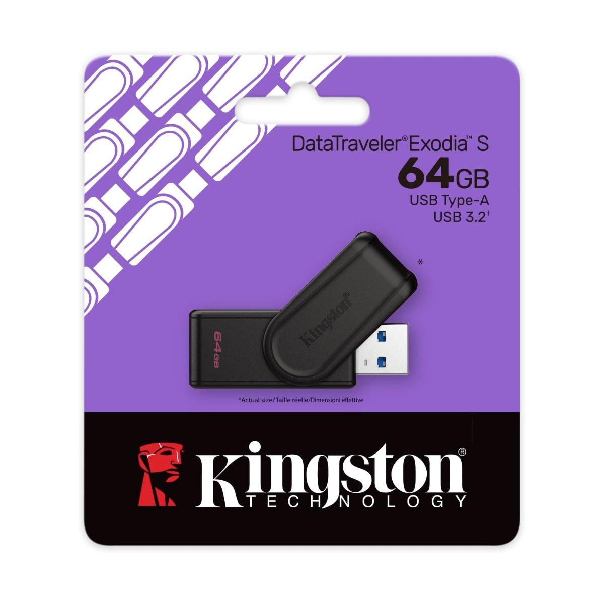 Kingston Data travel exodia s drive flash usb 64 gb usb3.2 gen 1 type a dtxs/64gb