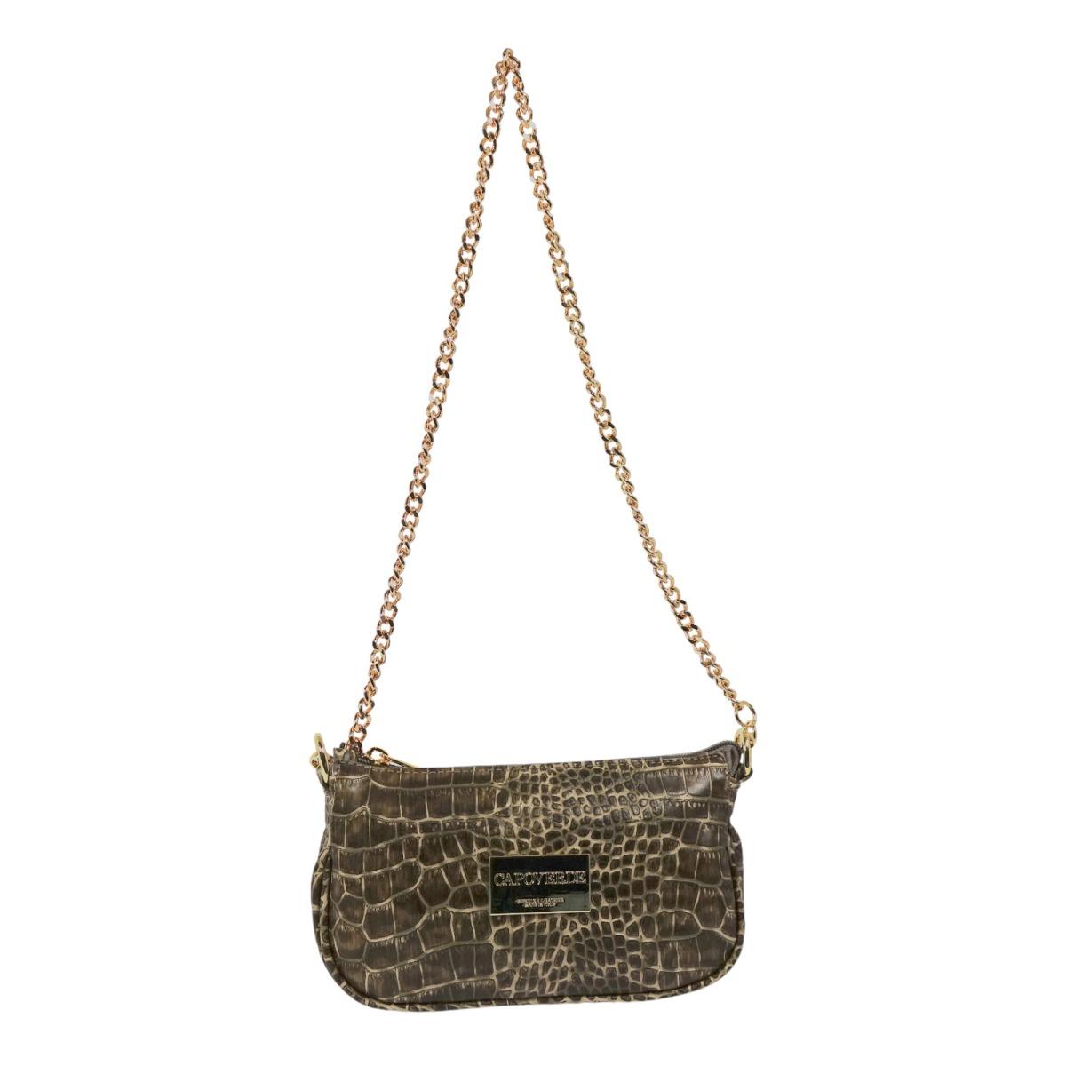 Tracolla donna Capoverde in ecopelle stampa coccodrillo Made in Italy