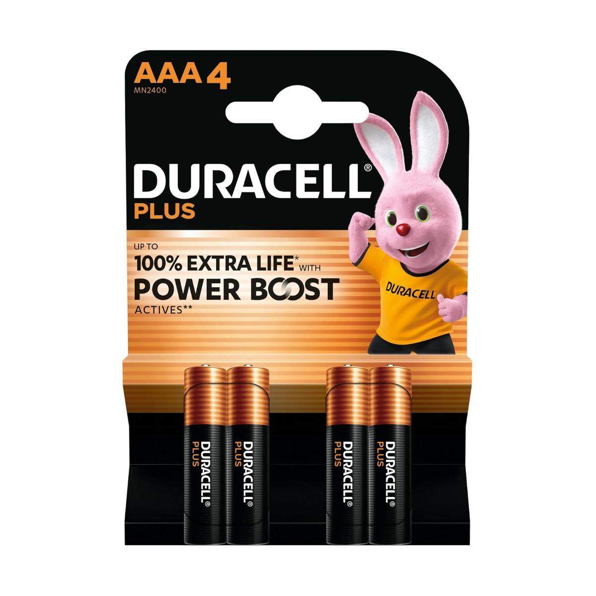 Duracell plus power 100% stilo AAA blister da 4