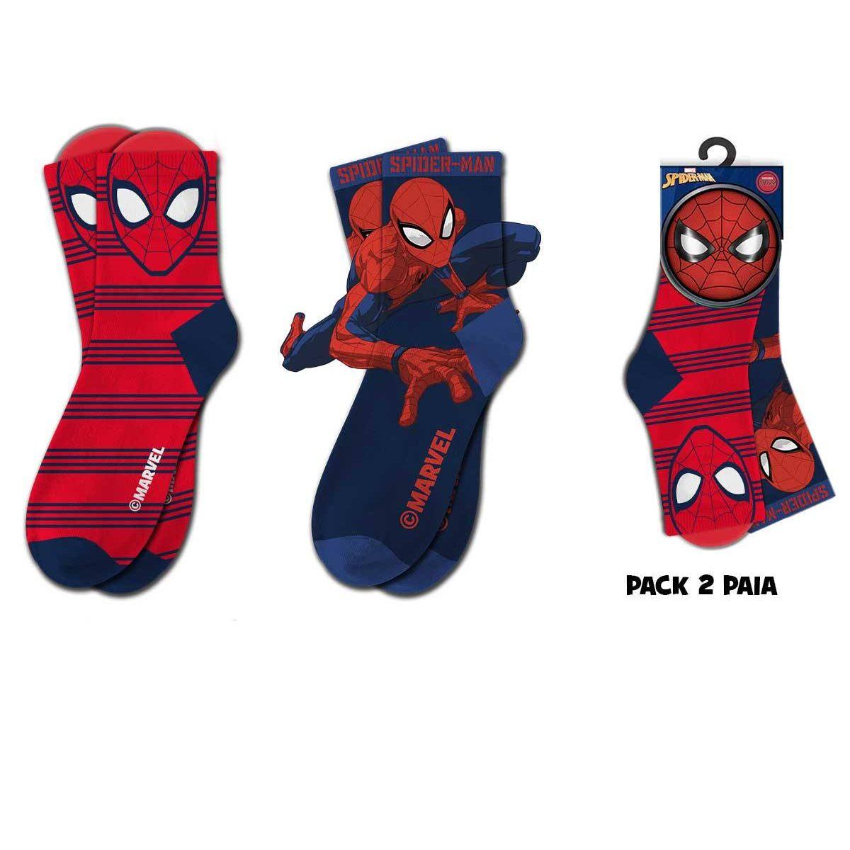 Calzini bimbo medi 2 paia Spiderman