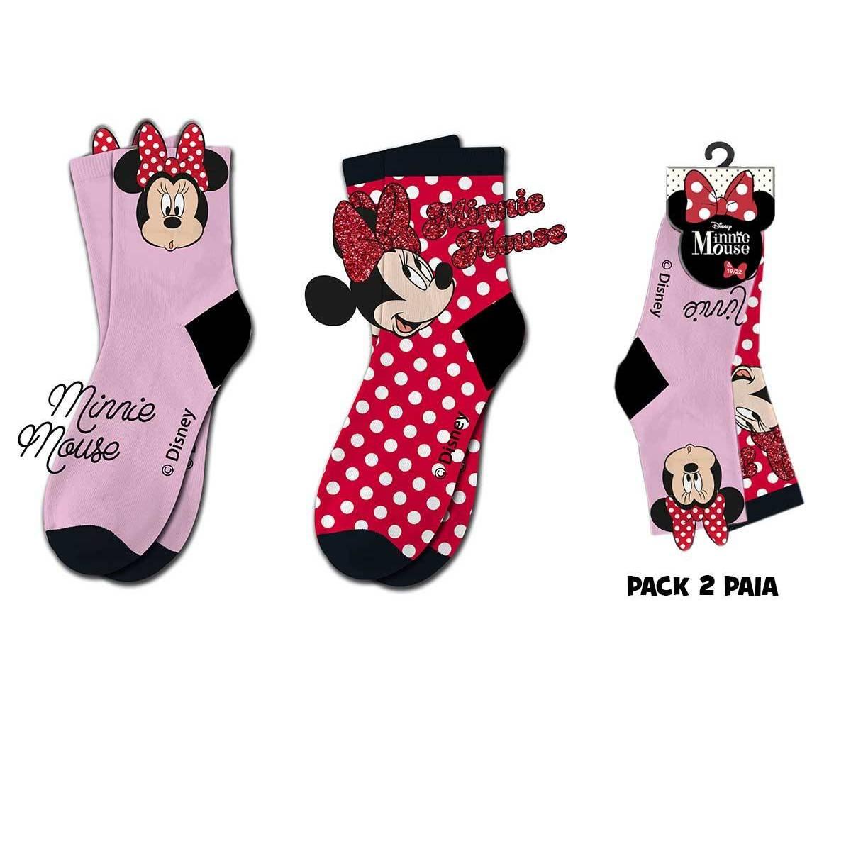Calzini medi 2 paia Minnie