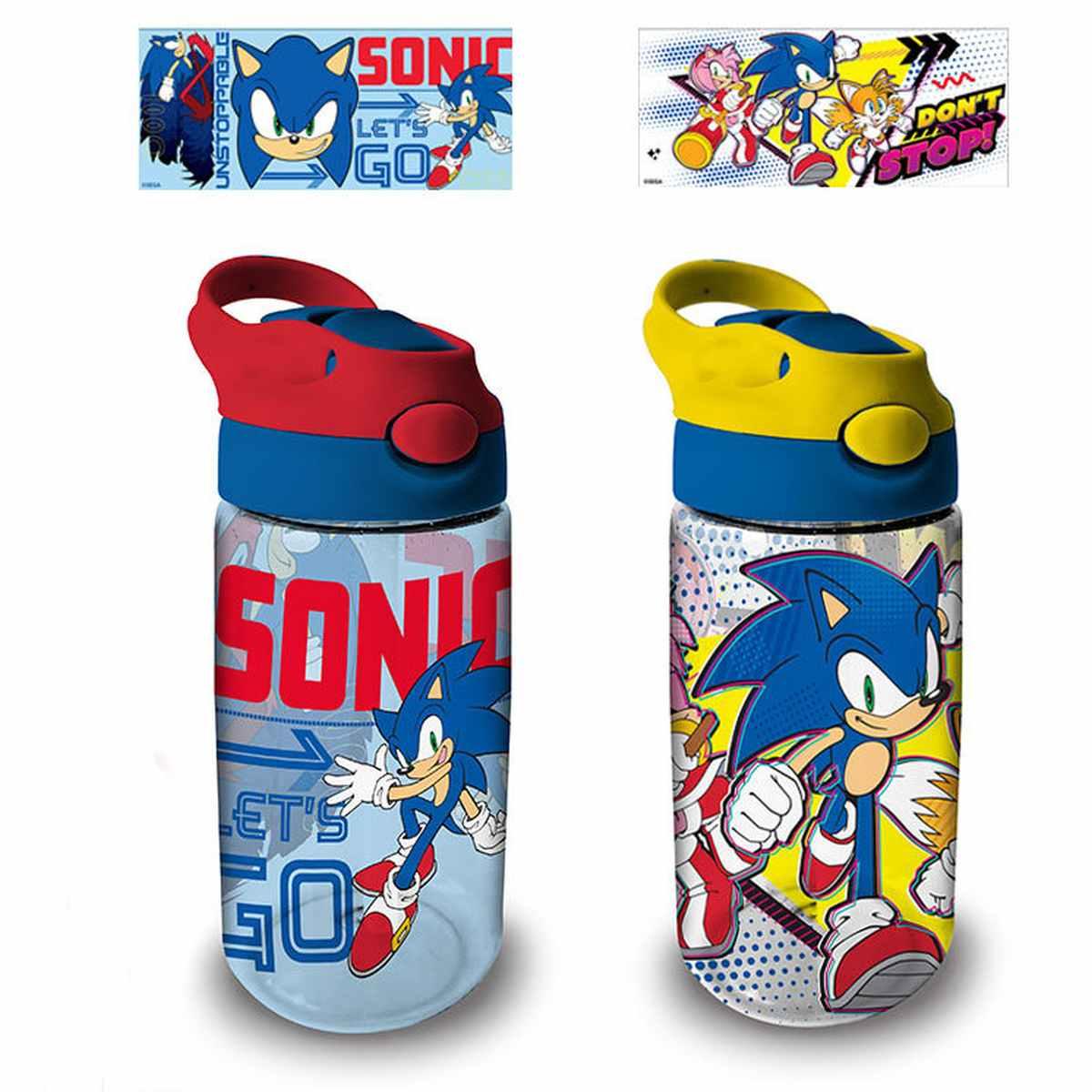 Borraccia trasparente con cannuccia in sk 500 ml Sonic