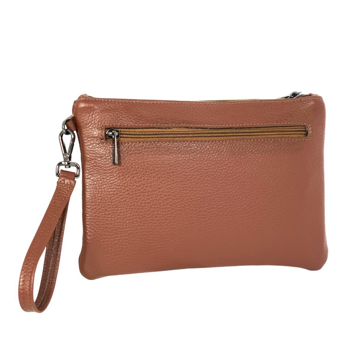 Bustina uomo con manico in vera pelle Capoverde Made in Italy