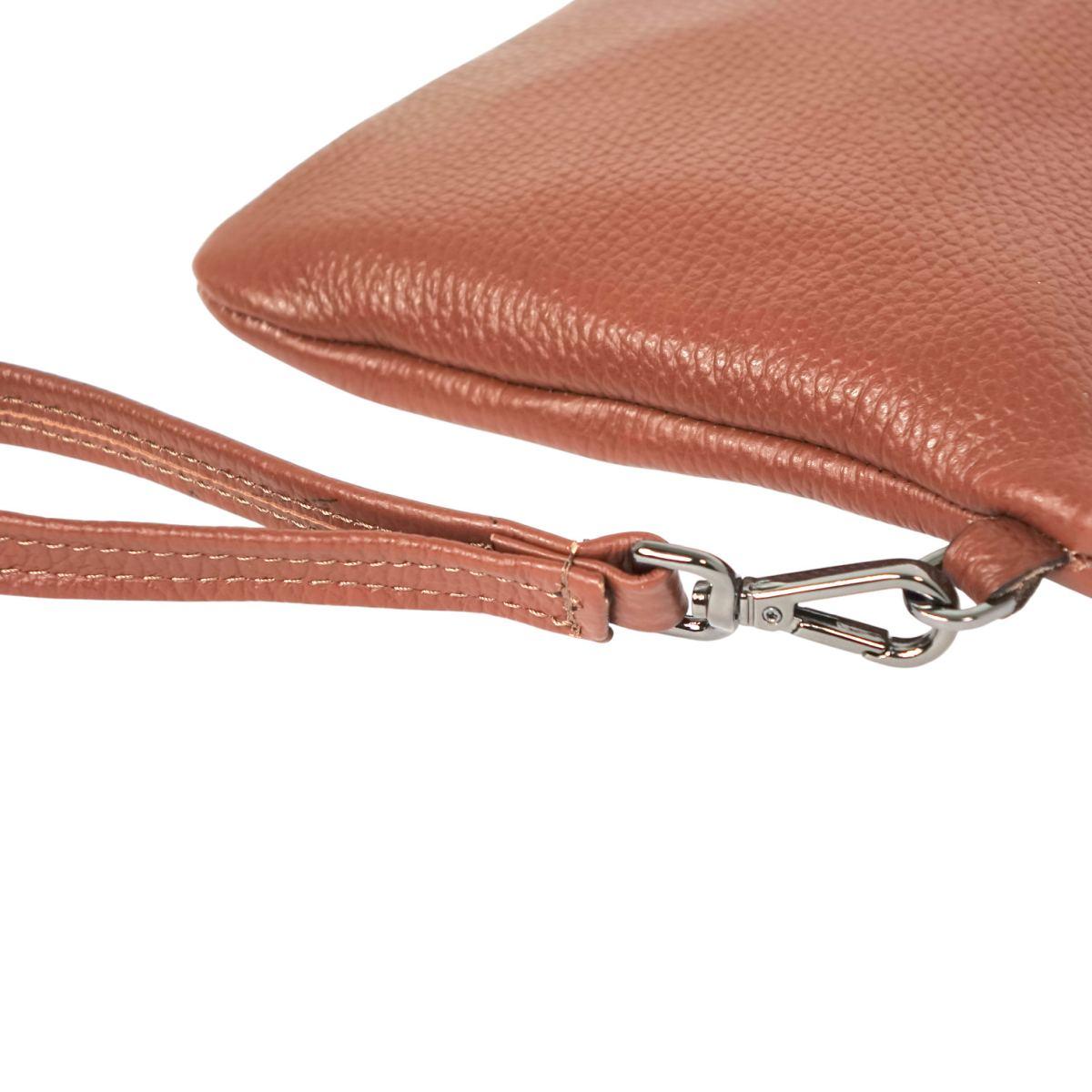 Bustina uomo con manico in vera pelle Capoverde Made in Italy